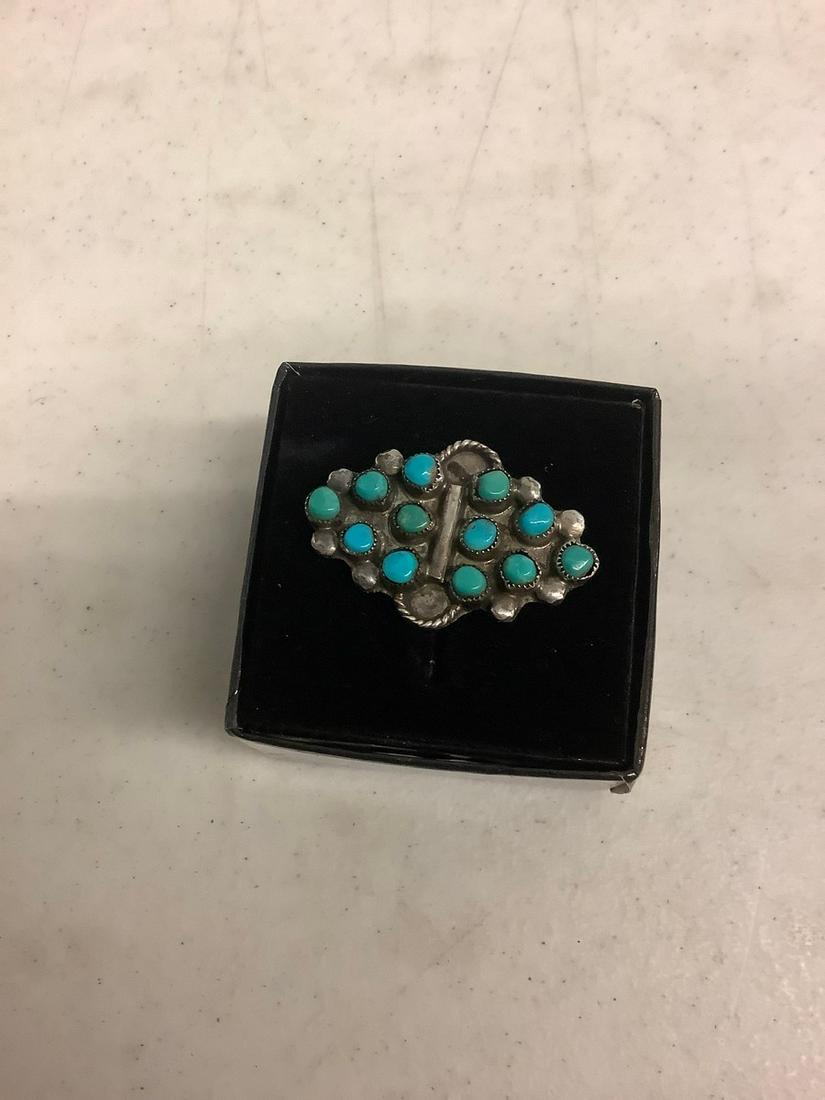 Large american indian ring with turquoise stones (1 of 1)