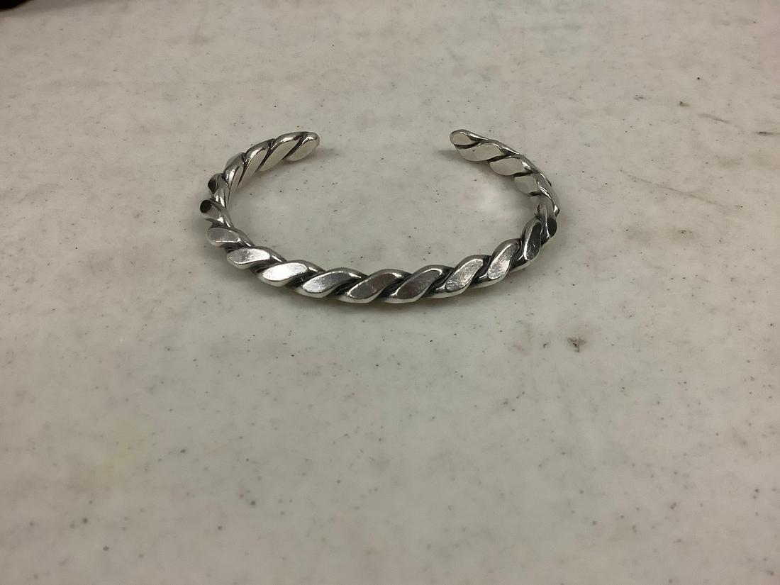 sterling braided cuff bracelet (1 of 1)