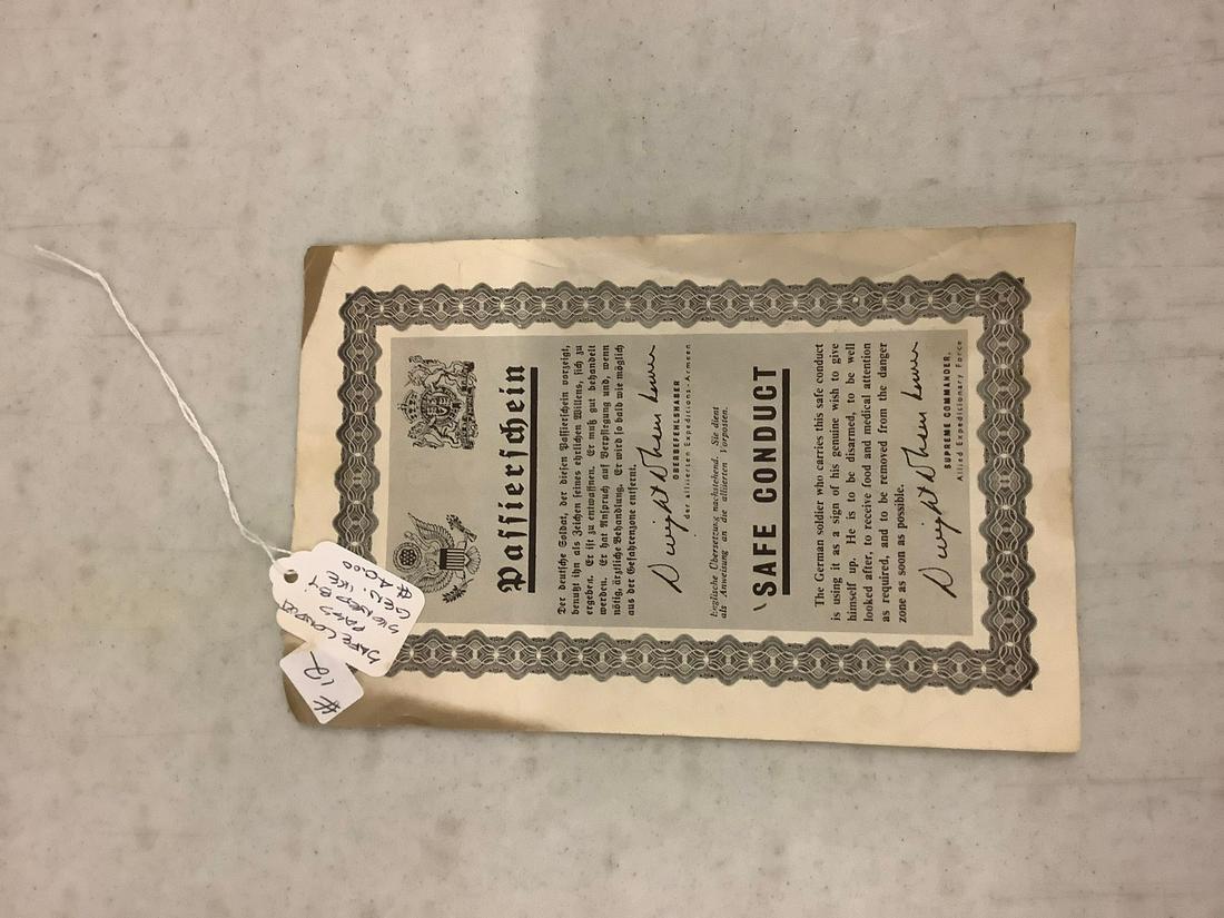 Safe conduct pass signed by general ike (1 of 1)