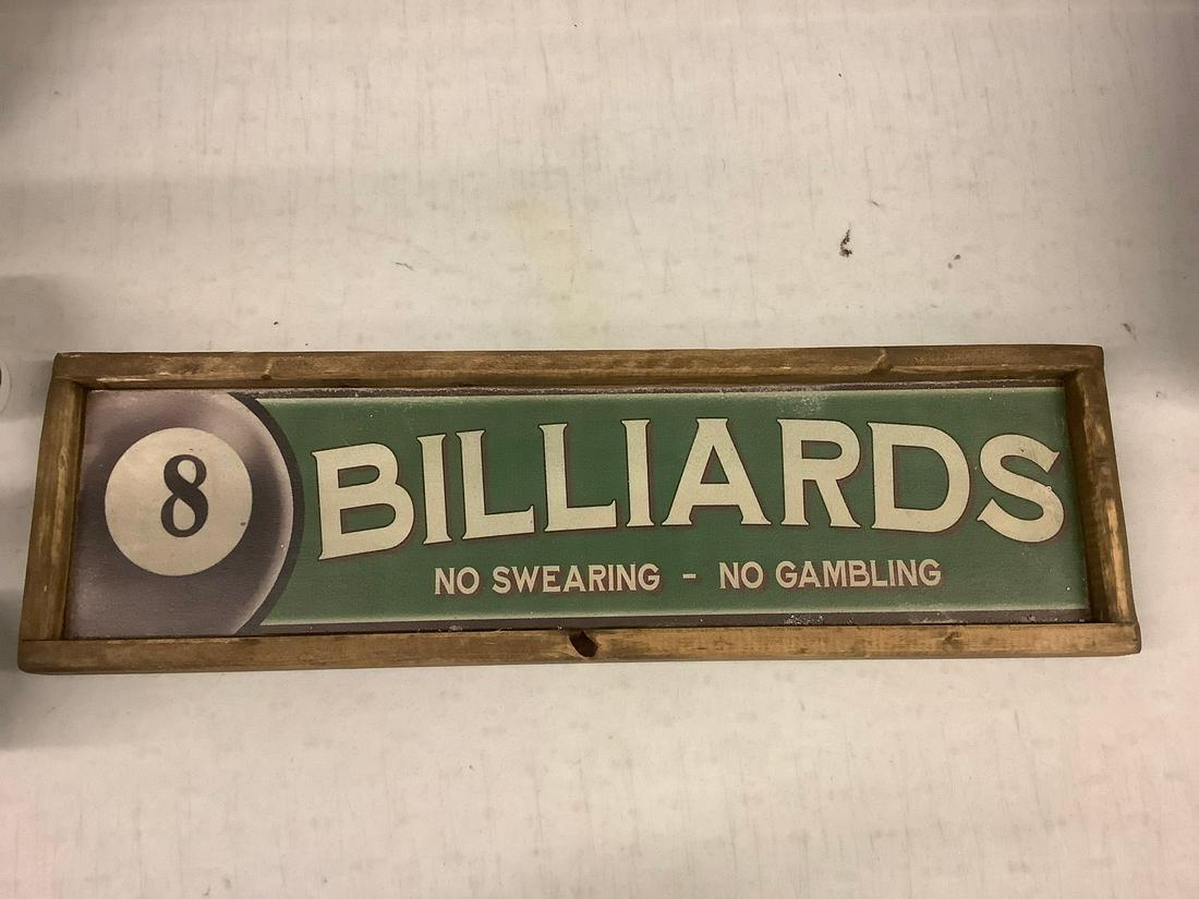 Billiards wood sign 25x7 (1 of 1)