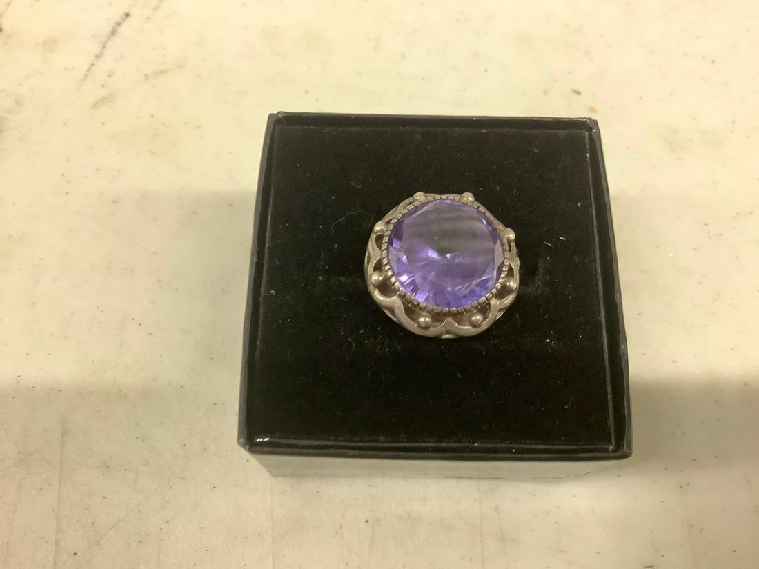 large sterling silver stone ring (1 of 1)