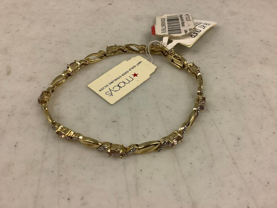 Genuine diamond gold bracelet (1 of 1)