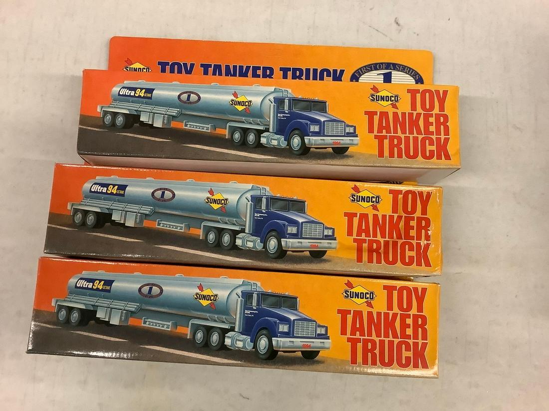 Lot of Three Sunoco Toy Tanker Trucks (1 of 1)