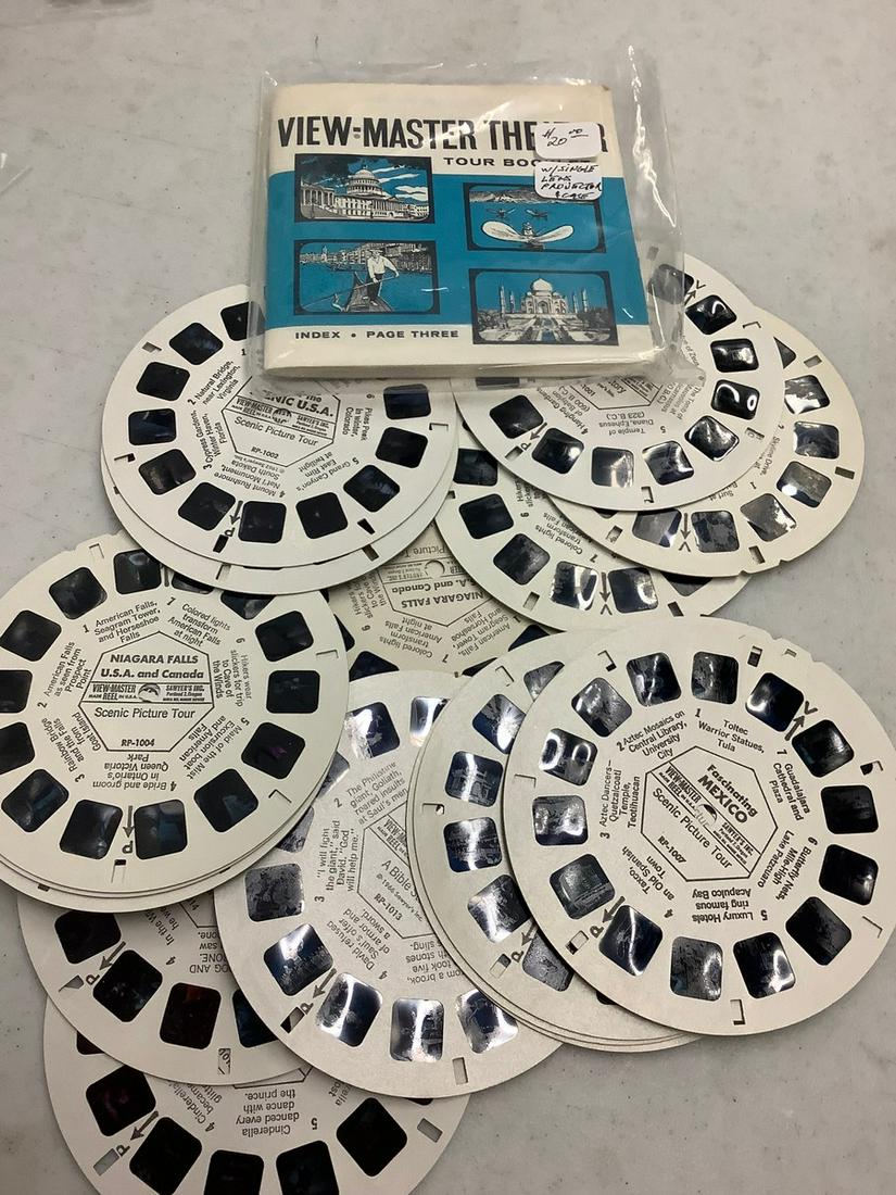 Lot of Scenic View-Master Reels with View-Master (1 of 1)