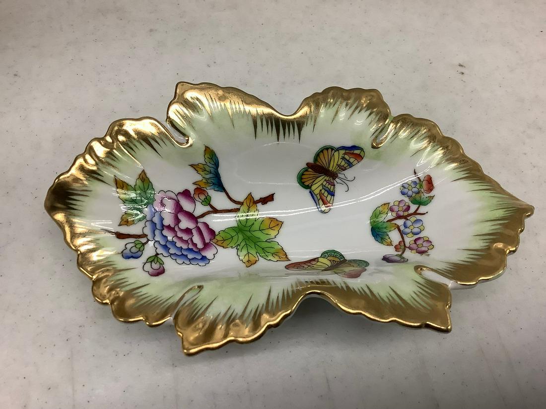 Signed "Herend Hungary" Porcelain Dish (1 of 1)