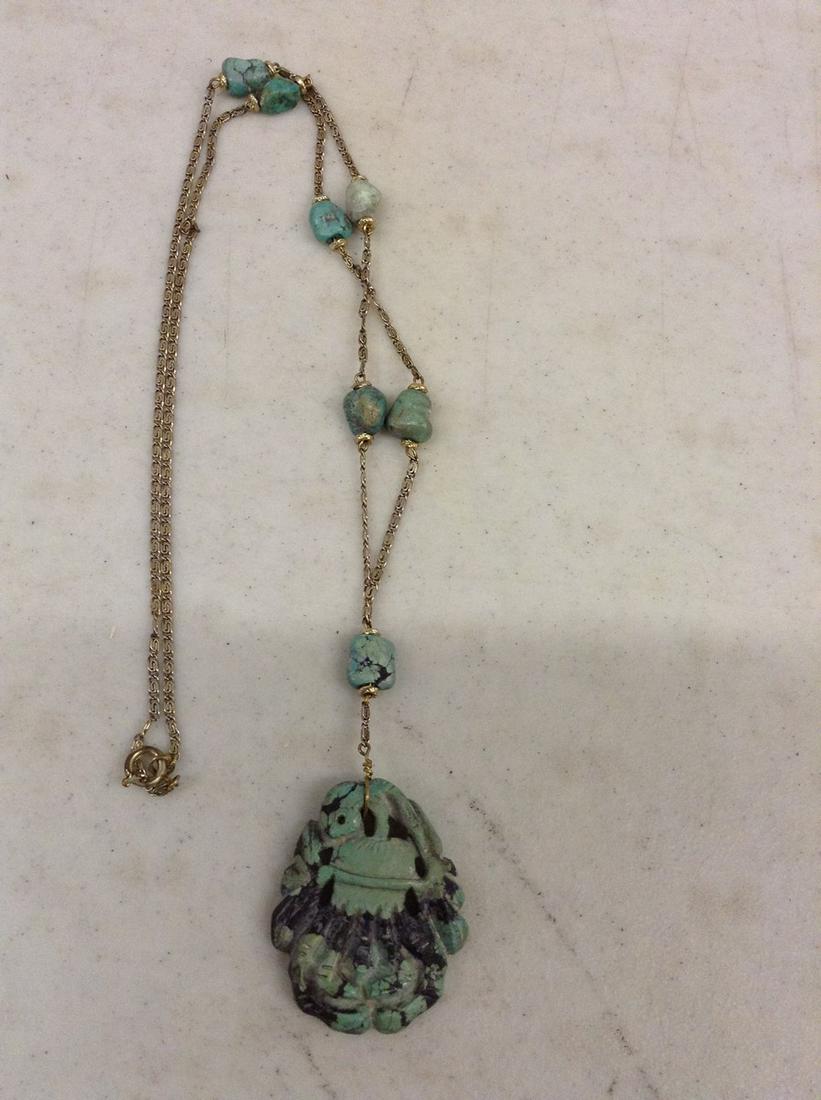 Carved stone necklace (1 of 1)