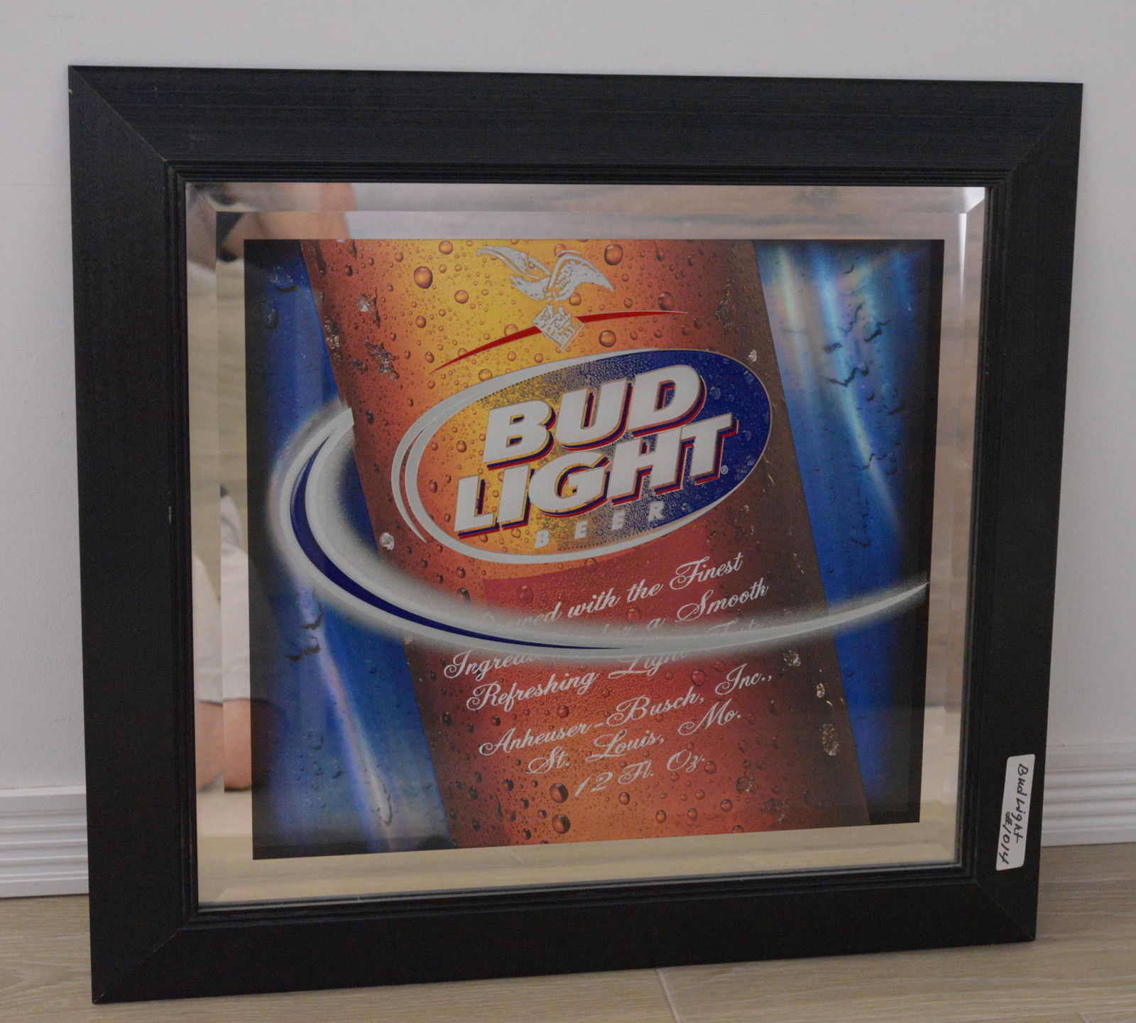 Bud Light Framed Holographic Advertisement: 22 x 24"