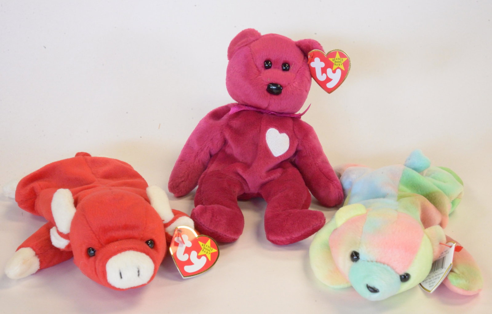RARE Snort, Valentina, Sammy Beanie Babies: RARE Snort, Valentina, Sammy Beanie Babies