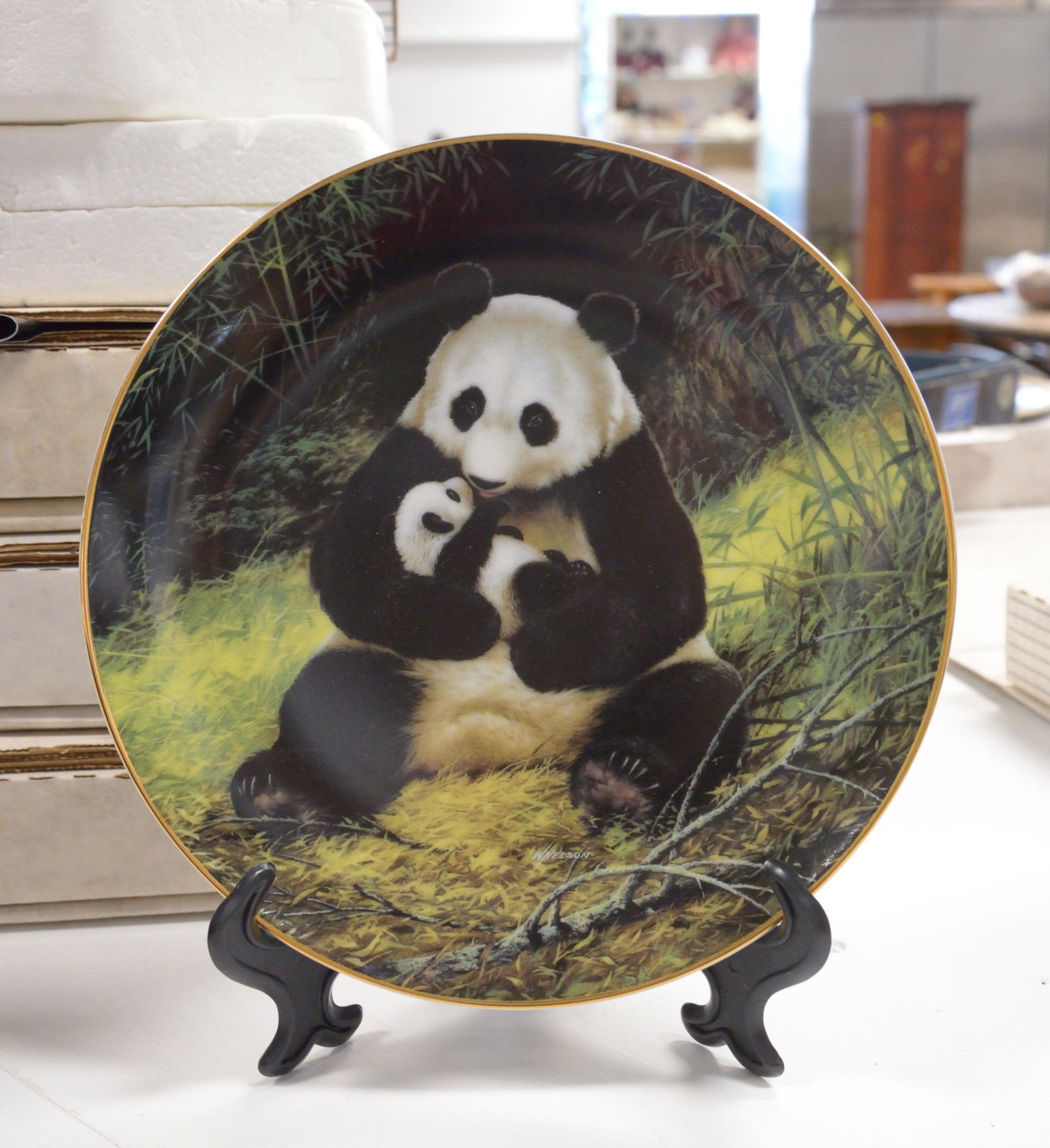 Decorative Plate "The Panda" by Will Nelson (1 of 2)