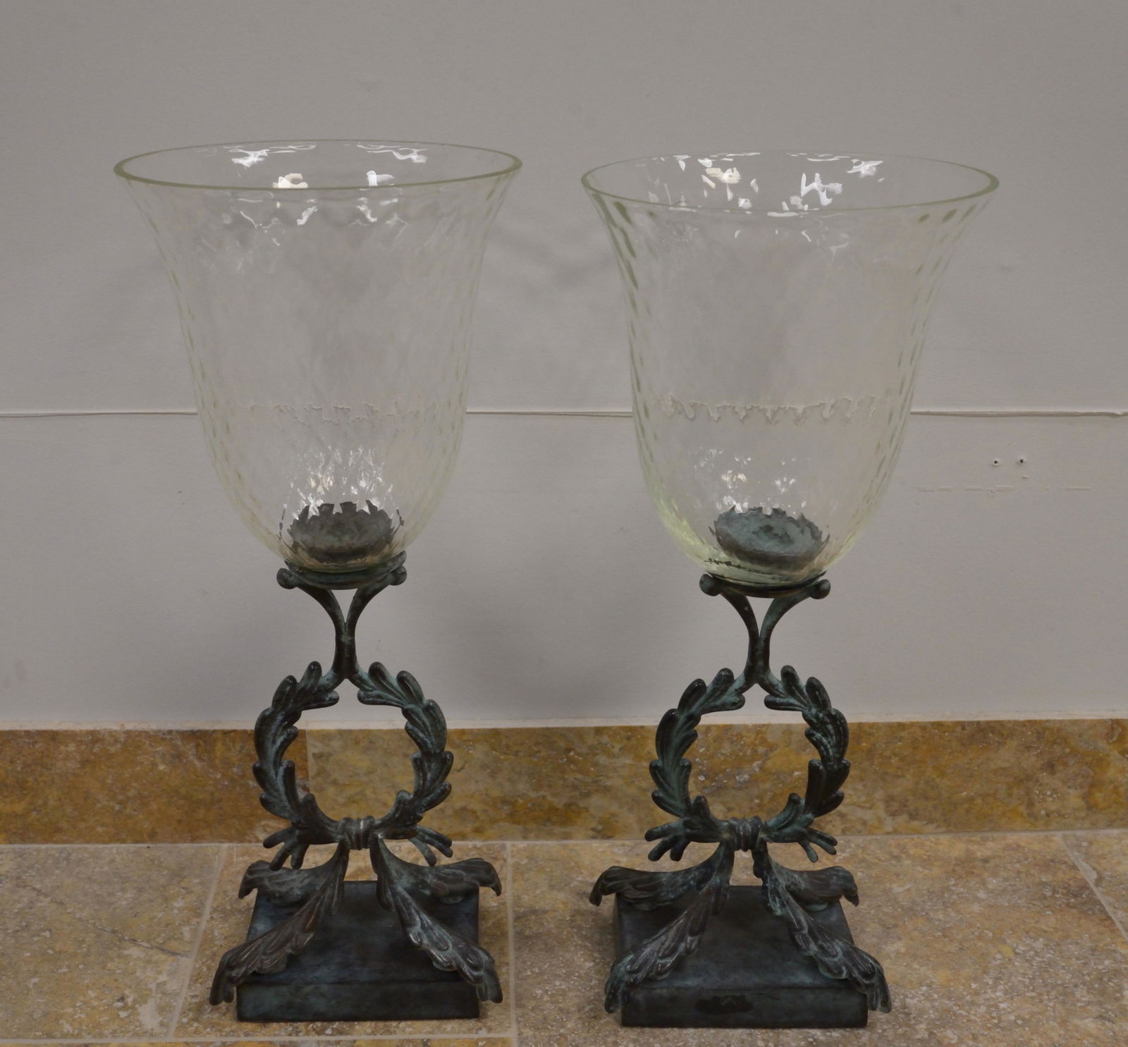 Pair of large candle holders 19.5" (1 of 1)