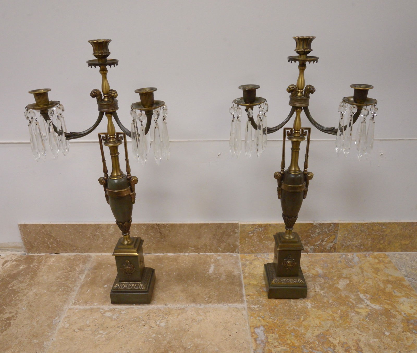 Pair of large candle holders 22" (1 of 1)