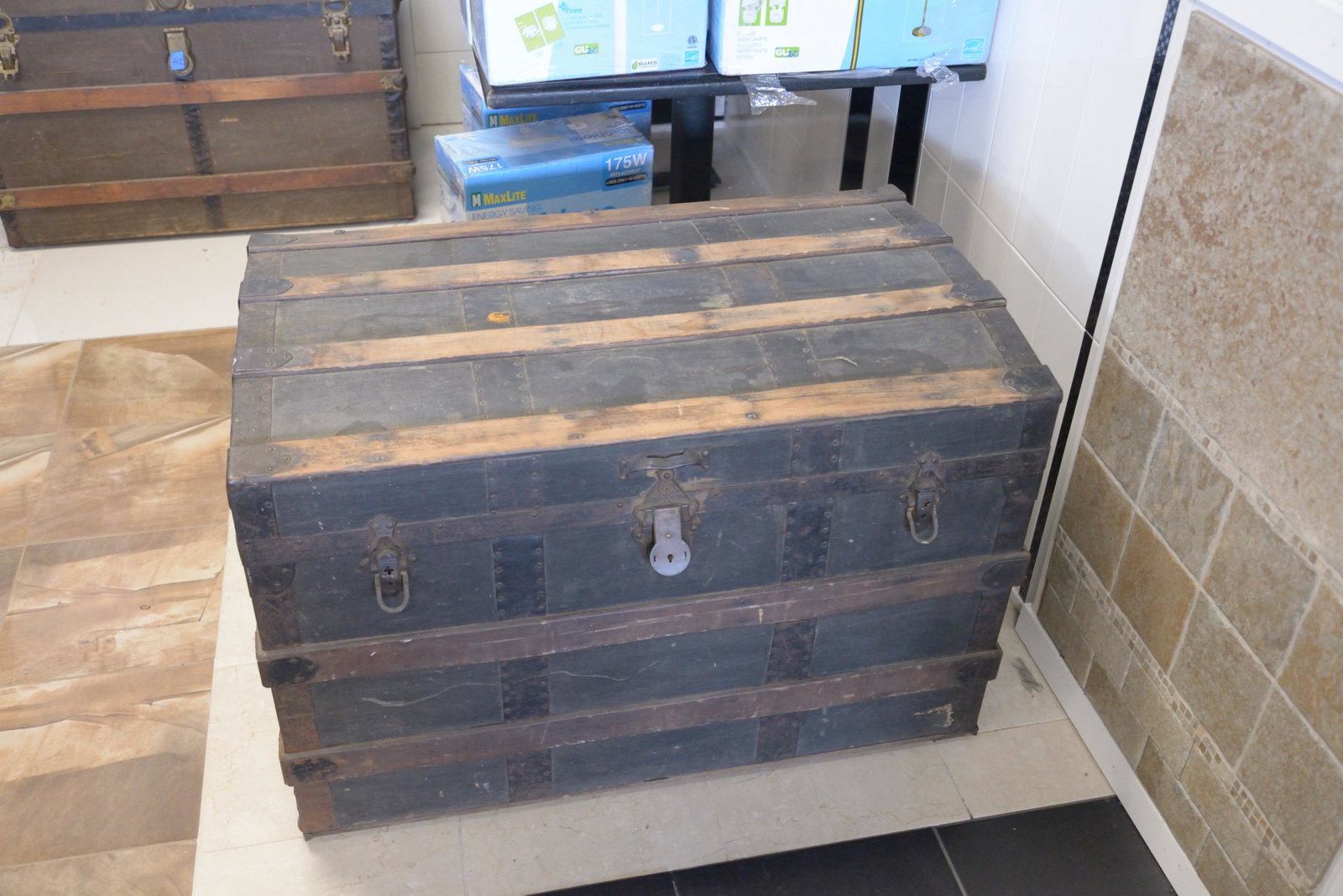 wooden chest: 24.5 x 36 x 22.5"