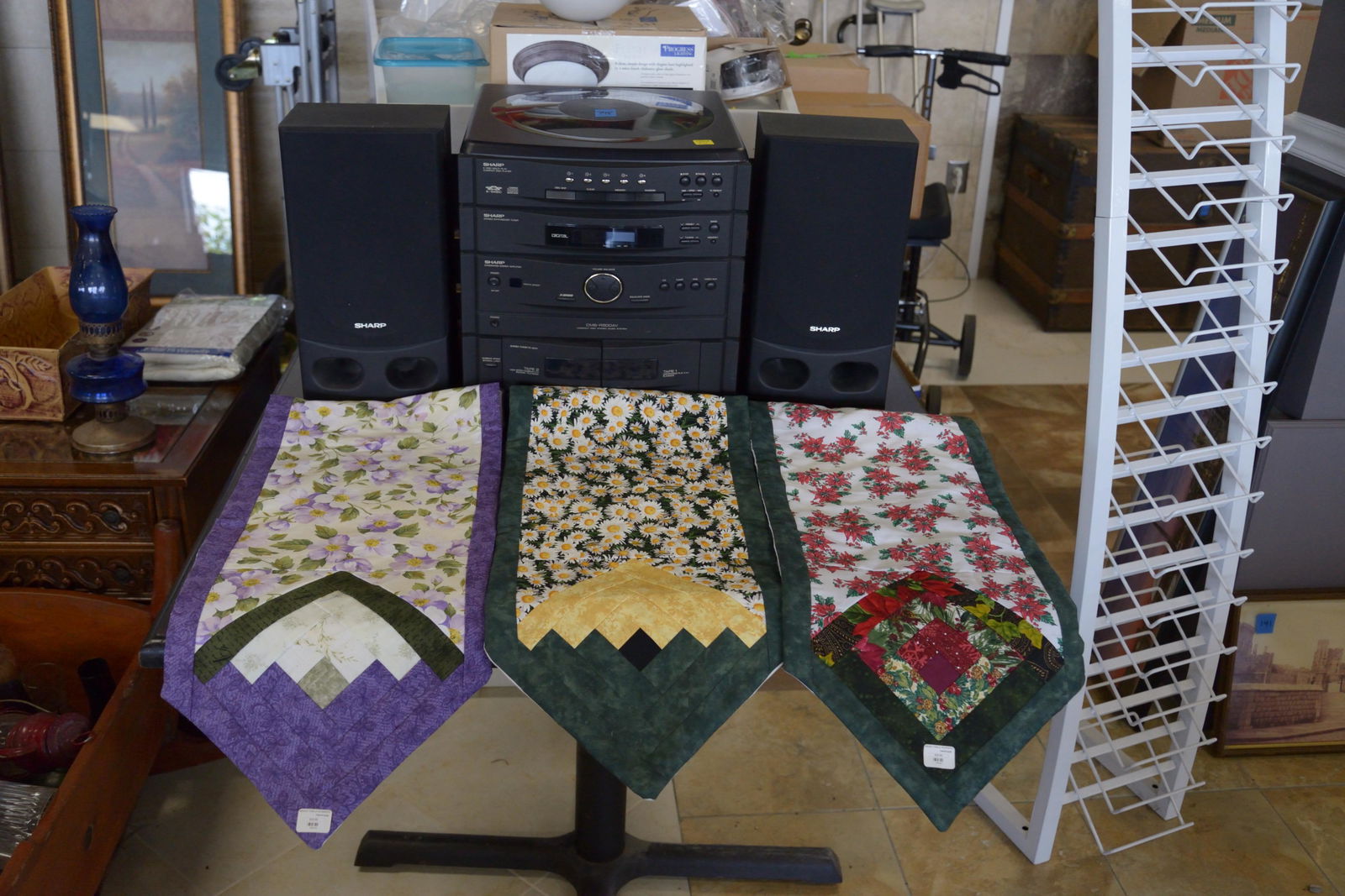 3 Amish table runners: 52" long 12" wide