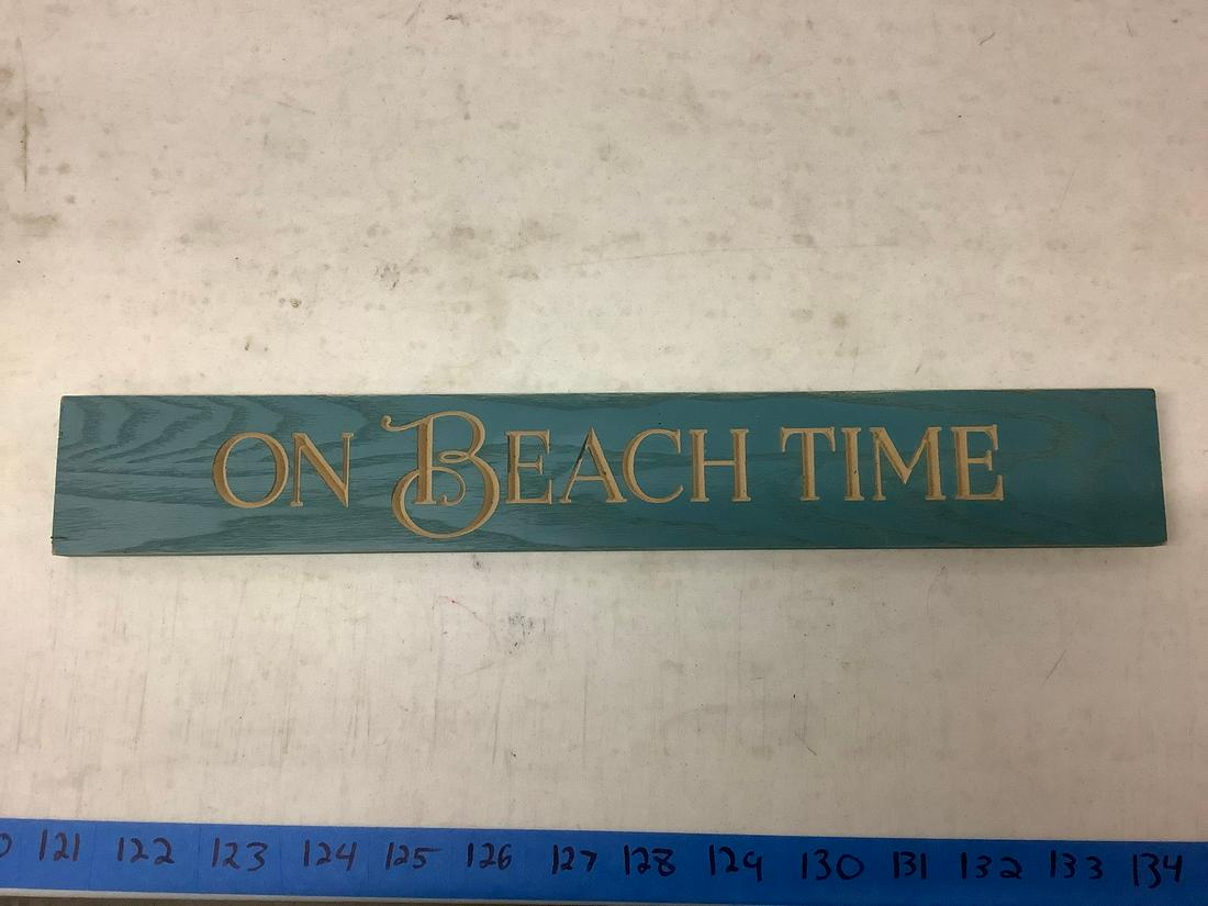 On beach time wood sign 24x7 (1 of 1)