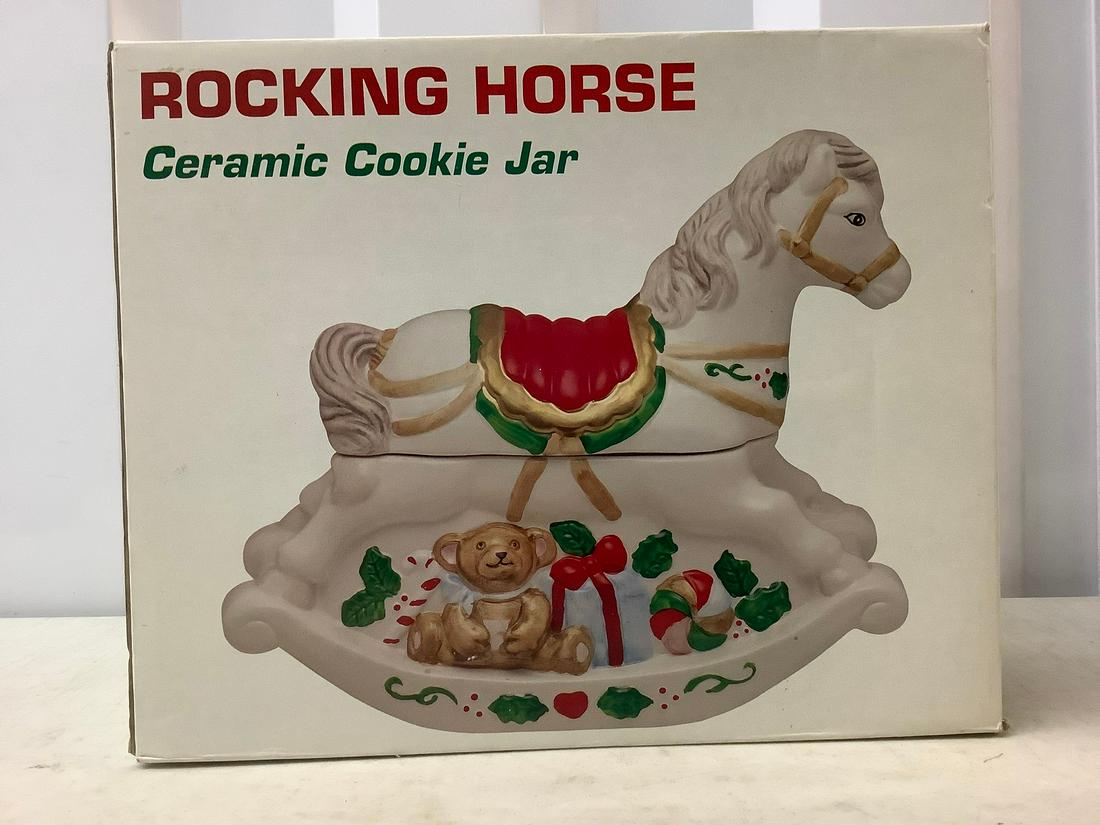 Rocking Horse Ceramic Cookie Jar (1 of 1)