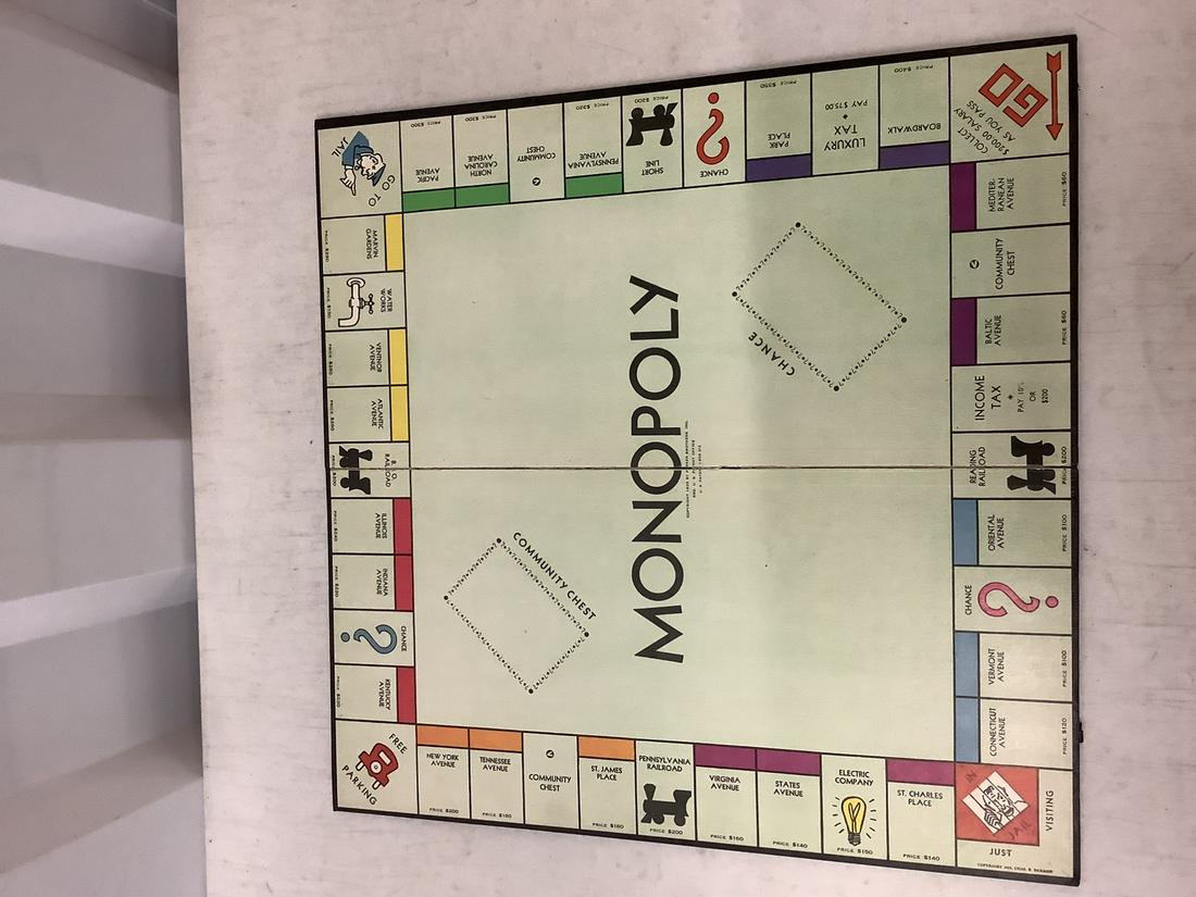 vintage monopoly board: vintage monopoly board