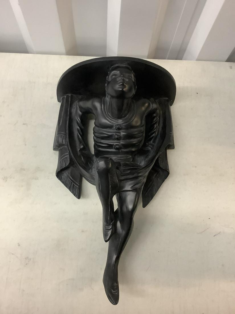 hand carved wood shelf 21.5 inch tall: hand carved wood shelf 21.5 inch tall