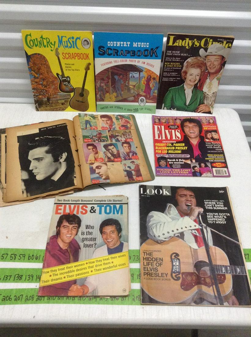 Lot of 1960s and 70s Elvis Scrapbook with cards,: Lot of 1960s and 70s Elvis Scrapbook with cards, Magazines and more