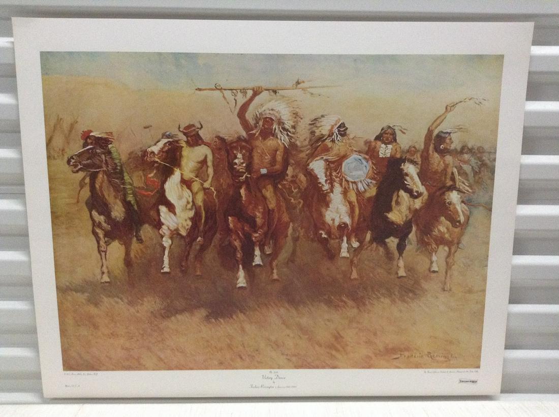Signed Frederic Remington "Victory Dance" Collograph (1 of 1)