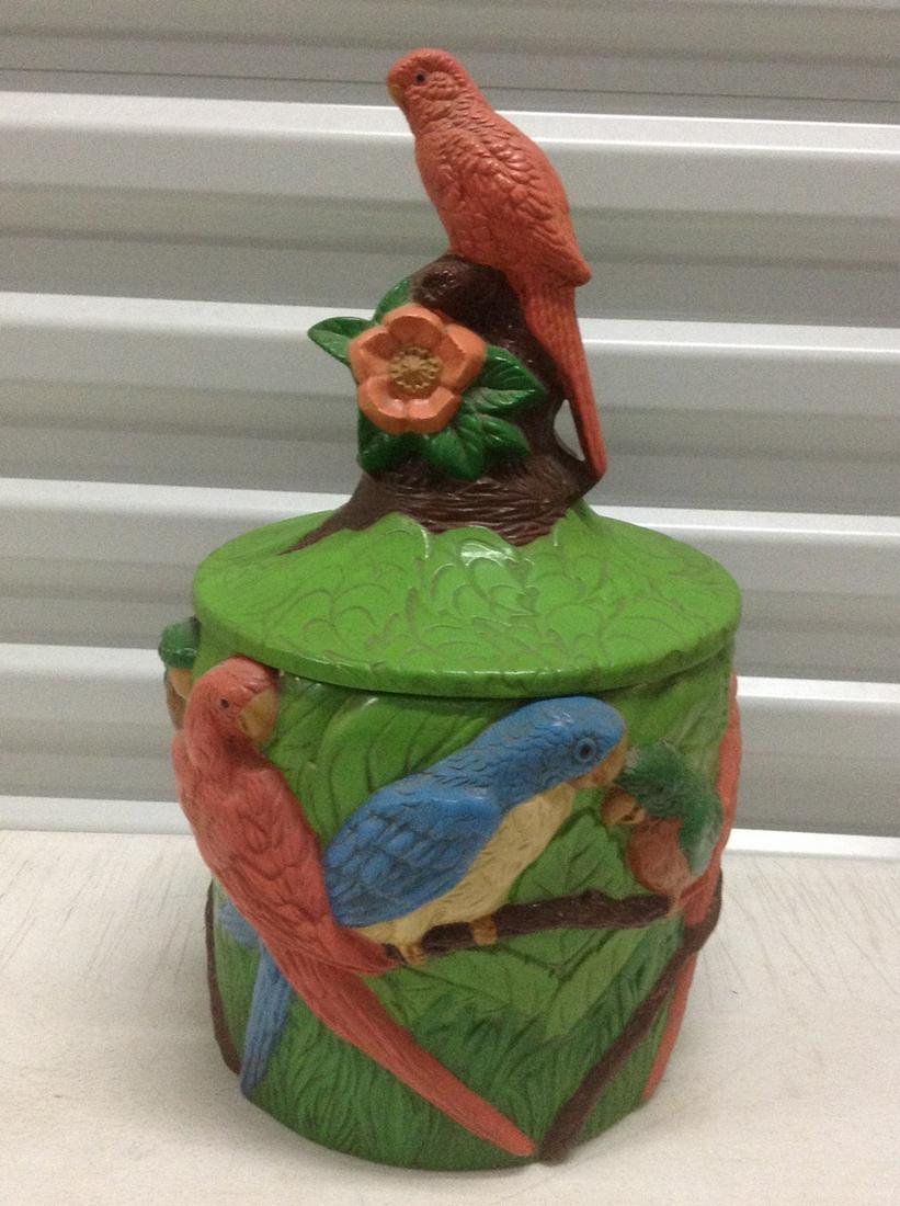 Unique Parrot Cookie Jar 14.5" tall (1 of 1)
