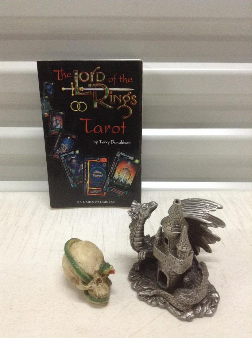 Lord of the Rings Tarot Book, Pewter Dragon and snake & (1 of 1)