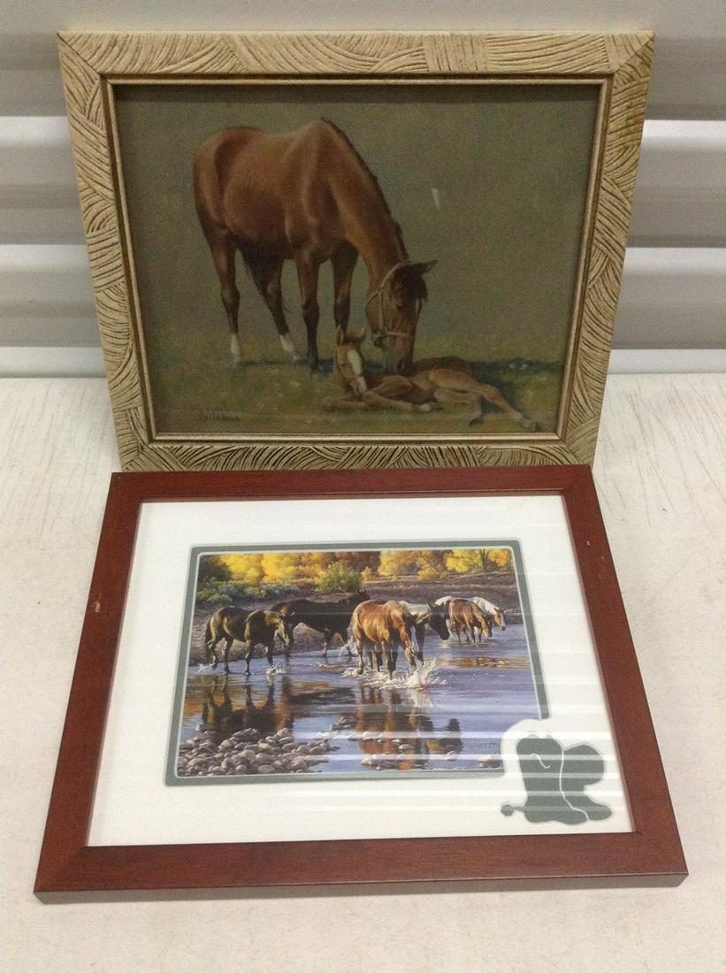 Two Signed Horse Prints 11"x10" (1 of 1)