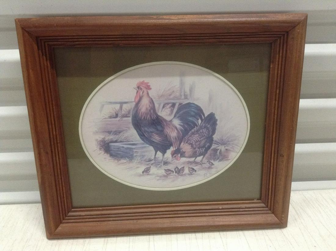 Signed Rooster Print 14.5"x12.5" (1 of 1)