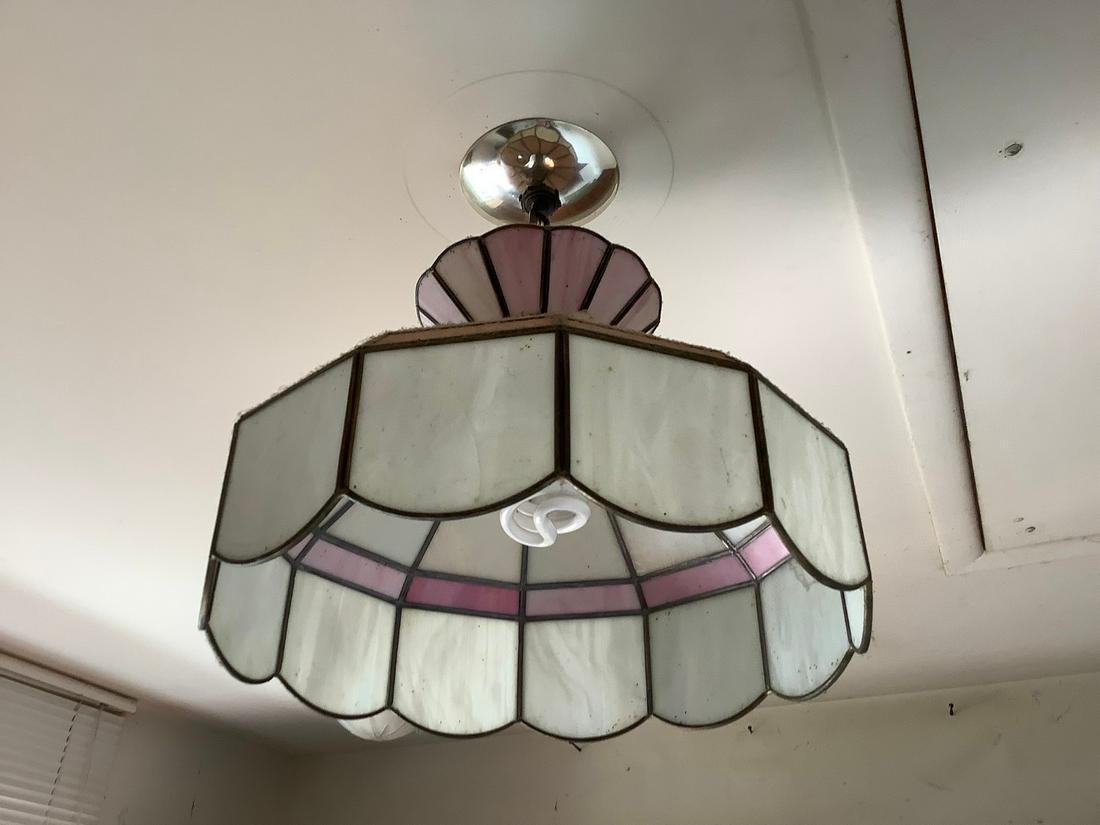 Stained Glass Ceiling Lamp: 16 in.