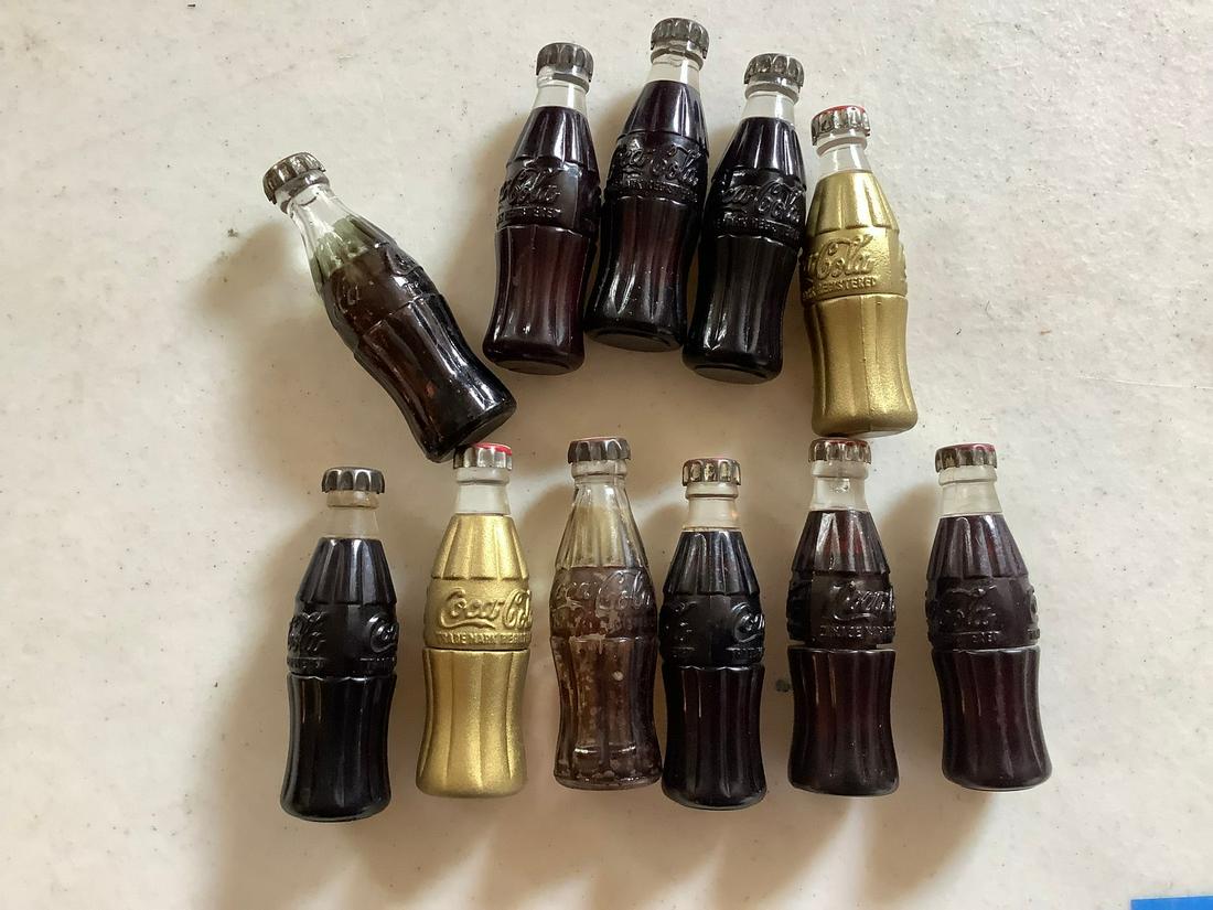 Lot of Miniature Coca Cola Bottles (1 of 1)