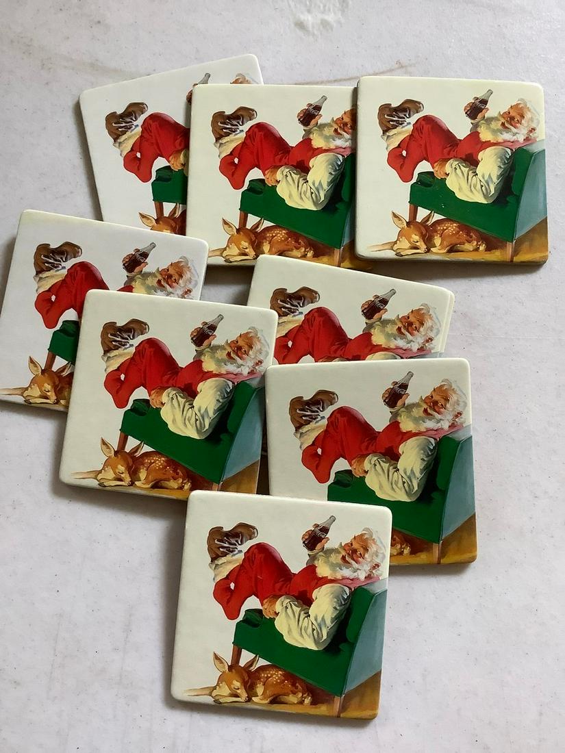 Lot of Coca Cola Santa Coasters (1 of 1)