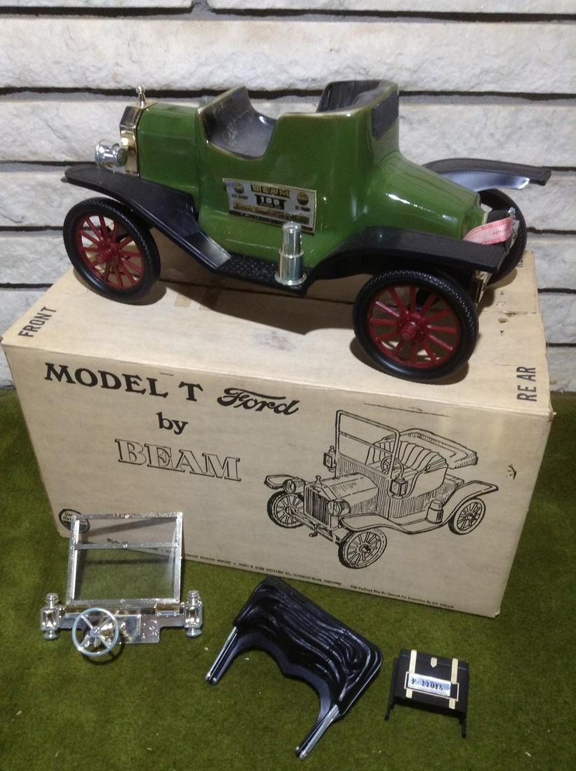 Unbroken Tax Stamp Full Jim Beam Model T Decanter In (1 of 1)