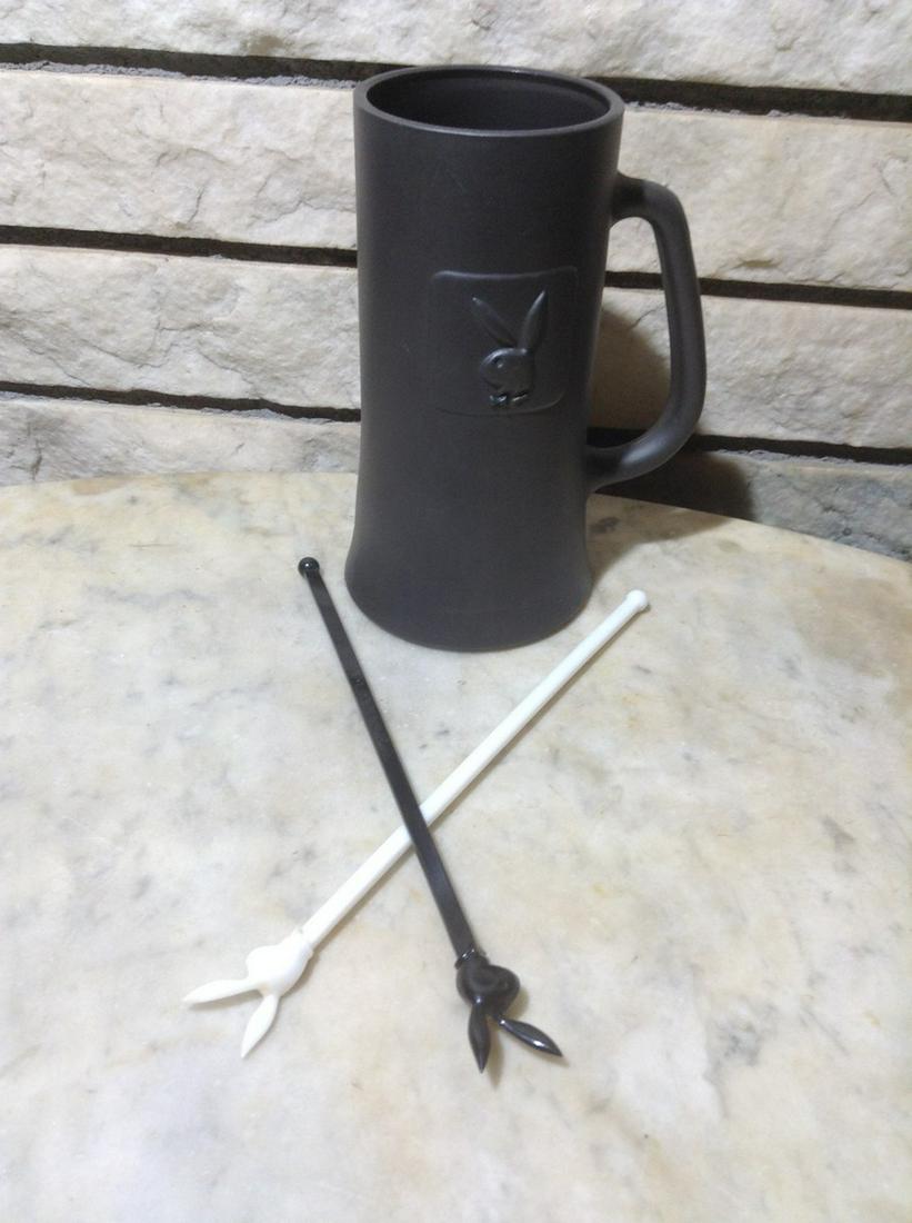 Vintage Playboy Mug and Playboy Bunny swizzle sticks (1 of 1)