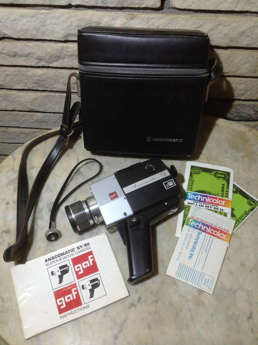 Vintage GAF Anscomatic ST/90 Super 8 Movie Camera with (1 of 1)