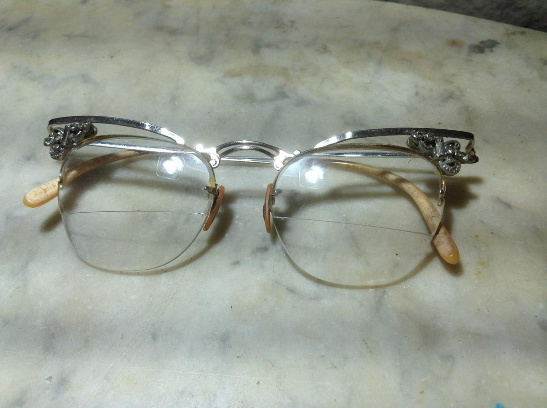 Early Rhinestone Frame Glasses: Early Rhinestone Frame Glasses