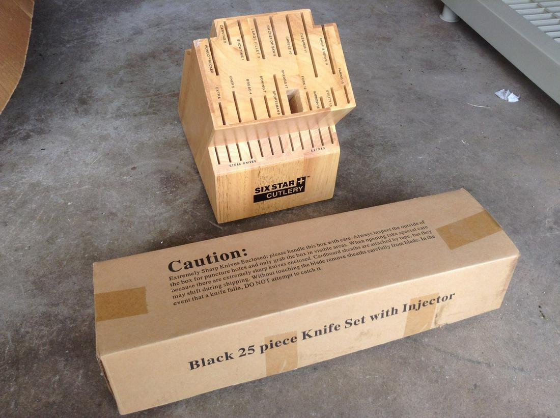 Brand New 25 Piece Knife Set with Six Star Cutlery Wood (1 of 1)