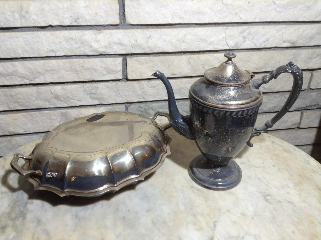 Sheridan Silver on Copper Teapot and Chippendale Silver (1 of 1)