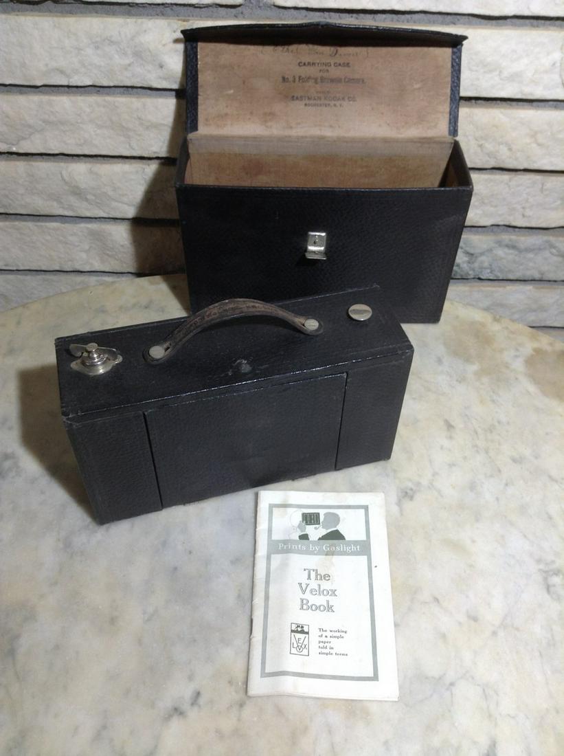 No 3 Folding Brownie Camera with case by Eastman Kodak (1 of 1)