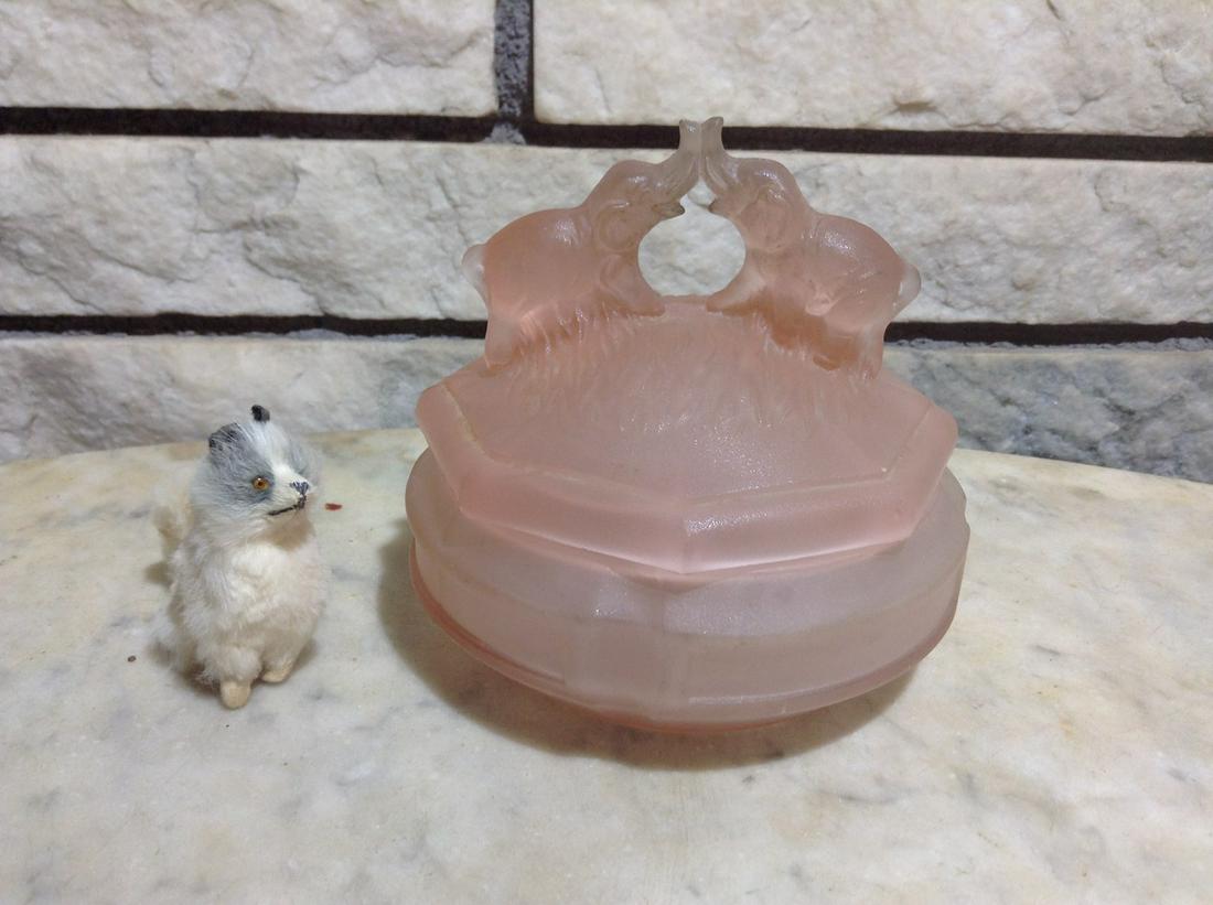 Elephant Trinket box 4.5" and miniature dog: Elephant Trinket box 4.5" and miniature dog