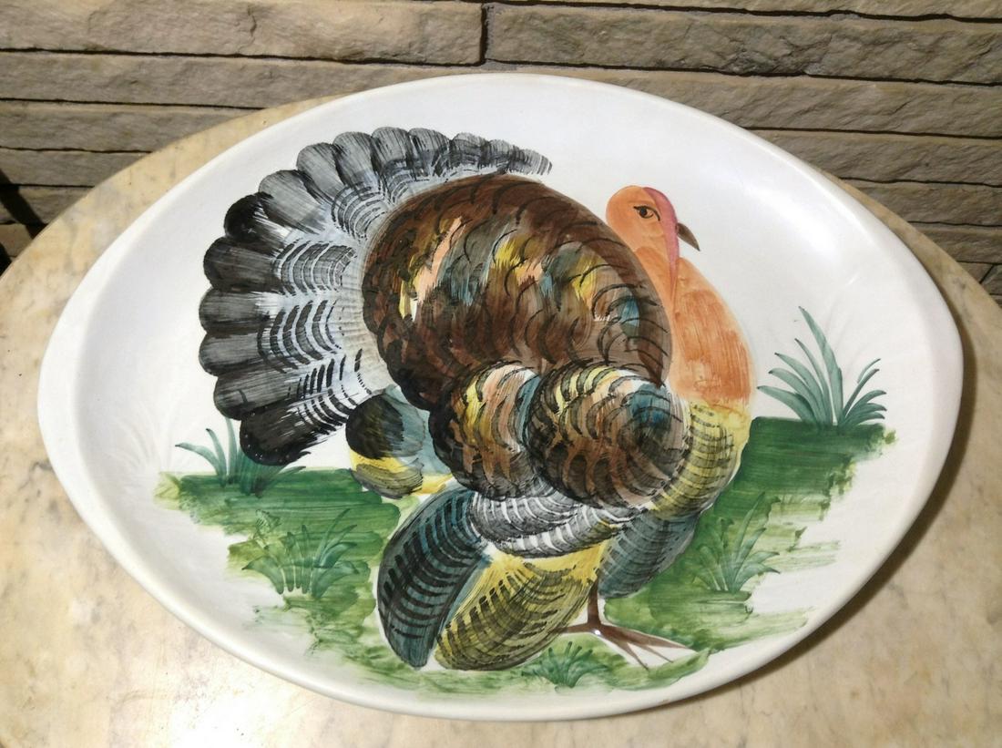 Made in Italy Hand Painted Turkey Platter 20.5" (1 of 1)