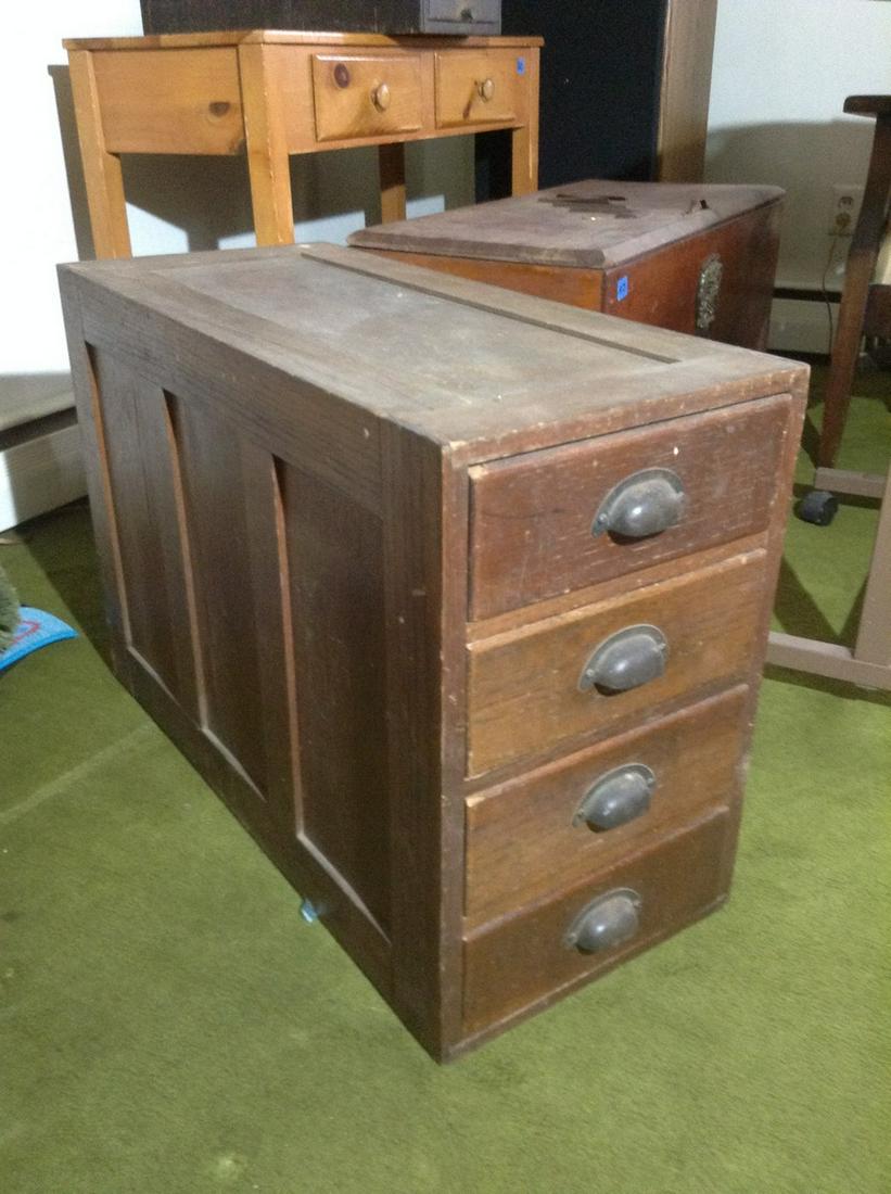 Early Wood Chest of Drawers 29"x20"x13" (1 of 1)