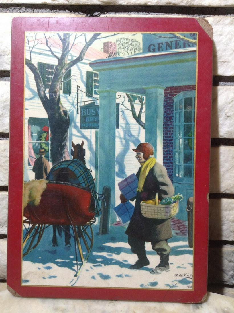 Vintage Signed Litho Print on Board 11"x8" (1 of 1)