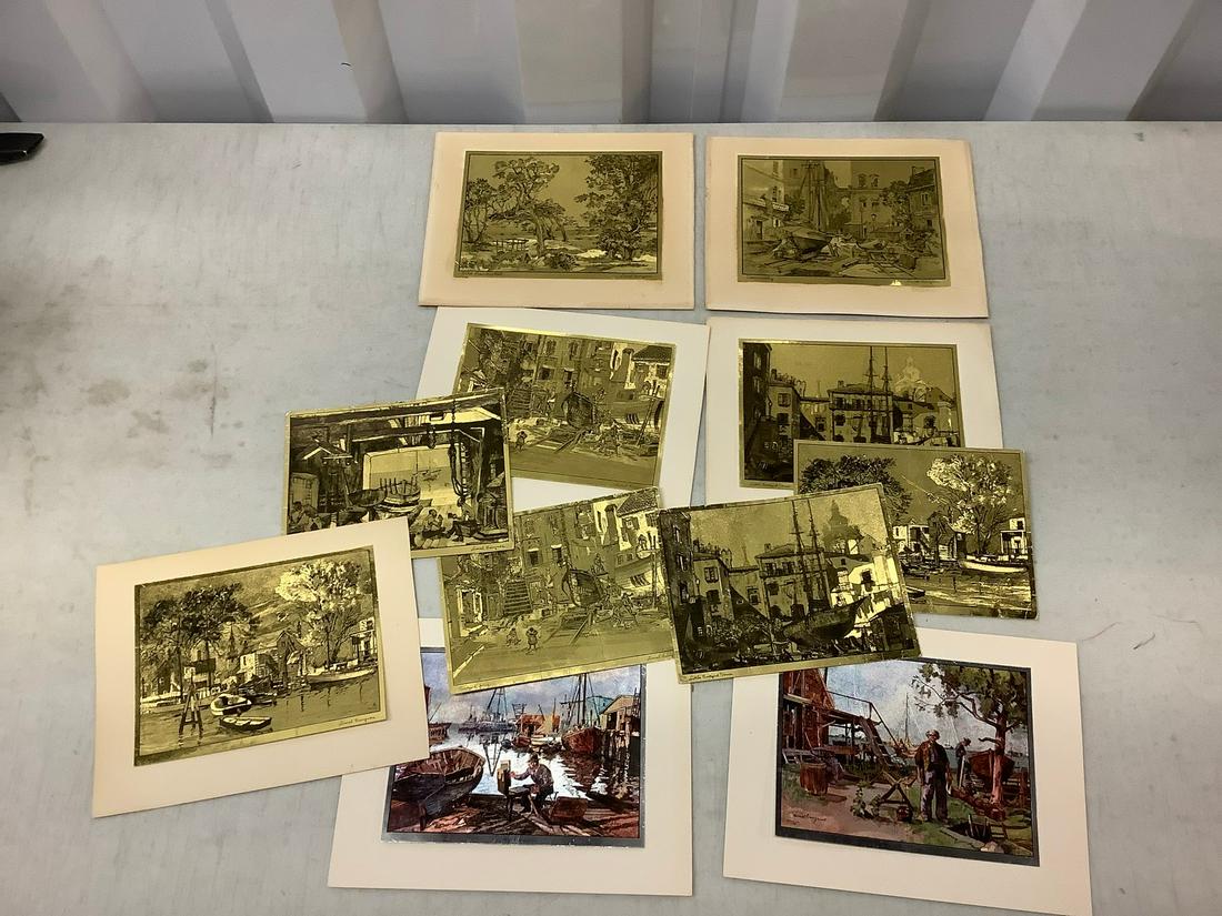 gold etch prints by lionel barrymore signed (1 of 1)