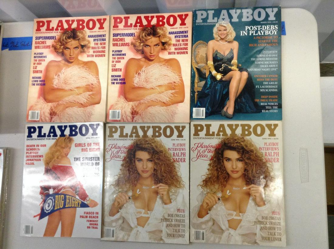 Lot of six 1992 Playboy magazine (1 of 1)