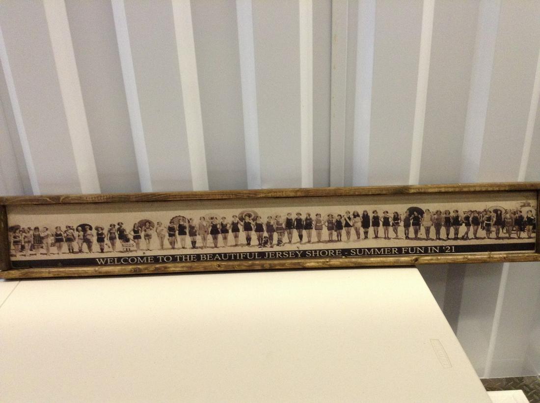 Wooden 1921 Jersey Shore sign 7.25 x 49.5 x 1.5" (1 of 1)