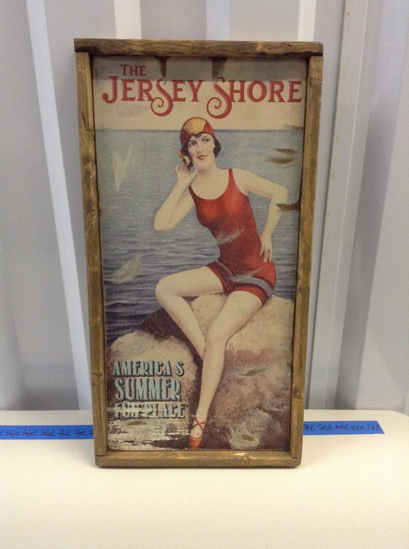 Wooden vintage Jersey Shore sign 25.5 x 13.25 x 1.5" (1 of 1)