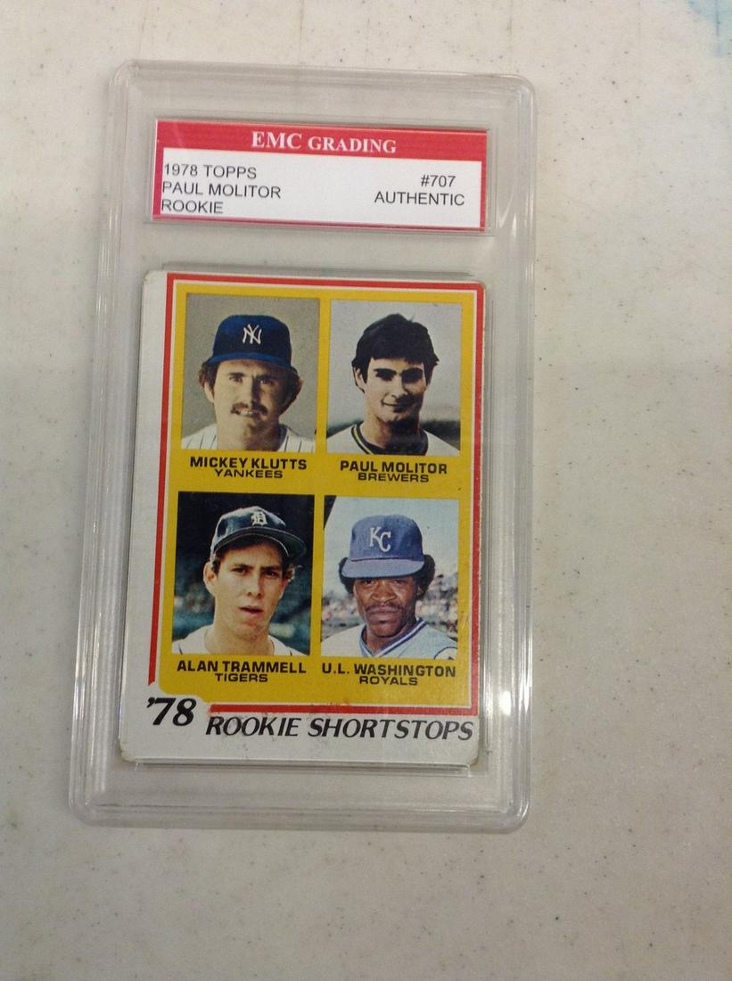 1978 Topps Paul Molitor #707 Authentic Card (1 of 1)