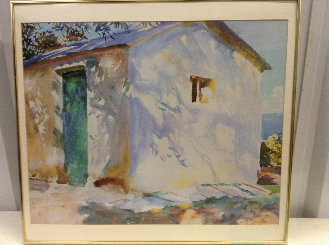 Framed watercolor artwork 27x24 (1 of 1)