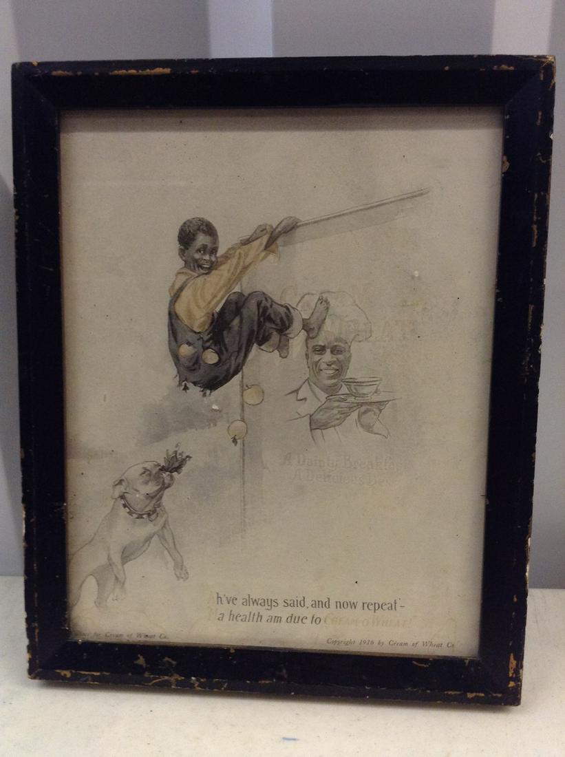 Early Cream-o-Wheat advertisement framed 9x11.5 (1 of 1)