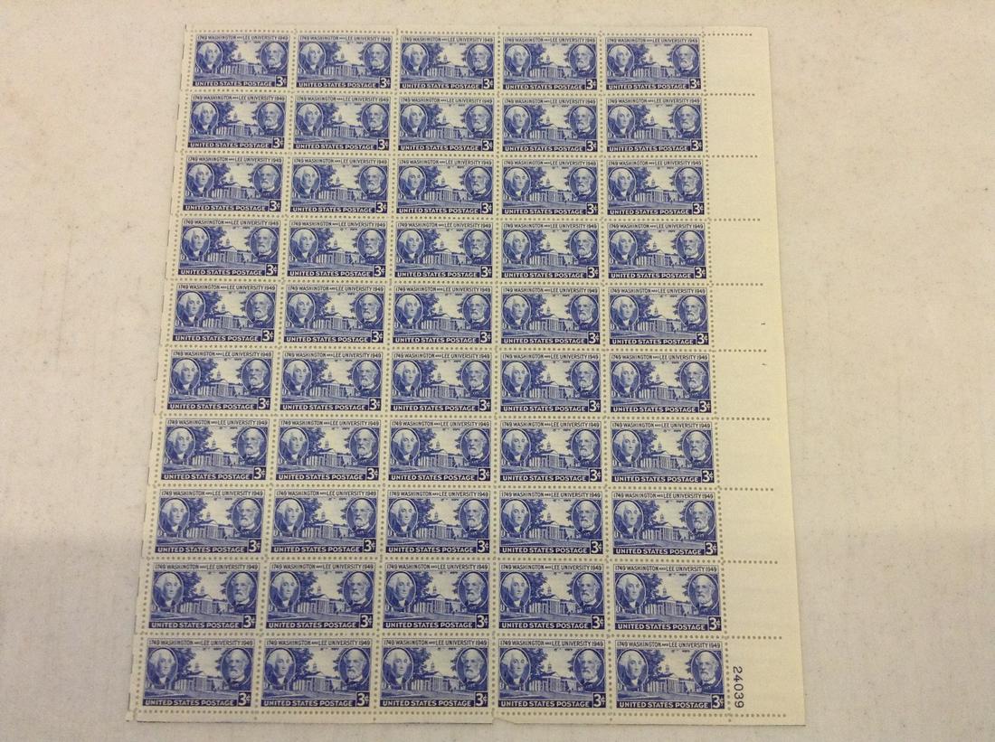 sheet of US stamps washington and lee university (1 of 1)