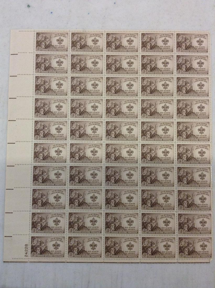 sheet of US stamps boy scouts of america: sheet of US stamps boy scouts of america
